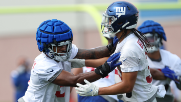 Vicious Fight Breaks Out At New York Giants Training Camp As Tempers Flare Over Hit After The Whistle