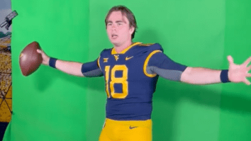 WVU QB J.T. Daniels Hilariously Spoofs Russell Wilson’s Cringeworthy ‘Let’s Ride’ Promo Video