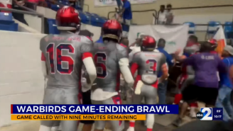 Fans Hits Player With Metal Chair In Wild Brawl During Indoor Football Game