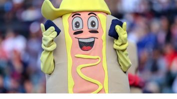 Mustard Mascot’s Pants Fall Down Leading To Hysterical Trip And Fall During Baseball Condiment Race