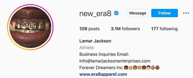 Lamar Jackson Contract Extension Money Instagram