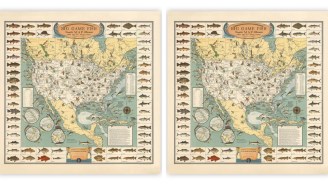 This 1936 Big Game Fish Map Is A Perfect Gift For Guys Who Love Fishing