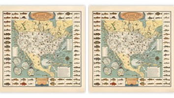 This 1936 Big Game Fish Map Is A Perfect Gift For Guys Who Love Fishing