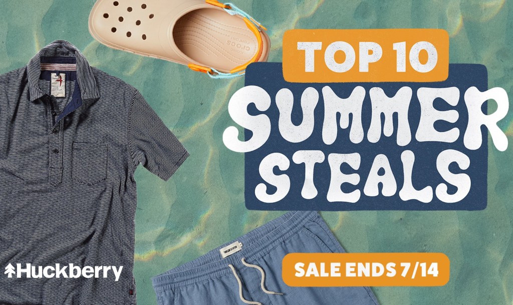 Huckberry's Best-Selling Men's Gear In 'Summer Steals' Prime Day Alternative Sale