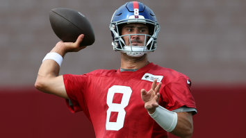 Daniel Jones Throws Truly Terrible Interception At Giants Camp But It Might Not Be His Fault