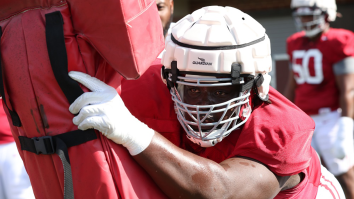 Alabama’s Massive D-Lineman Going Full-Send On A Backflip At 342lbs Is Bad News For Opposing QBs