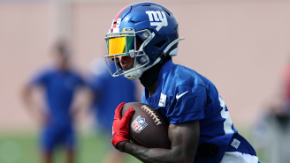 Kadarius Toney Showing Up To Giants Camp In A Louis Vuitton Visor Is A Reminder That The NFL Is No Fun