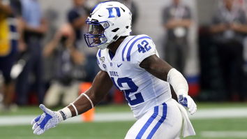 Duke Football Videographer Gets Absolutely CRUSHED By 240-Pound Linebacker But Somehow Saves The Camera