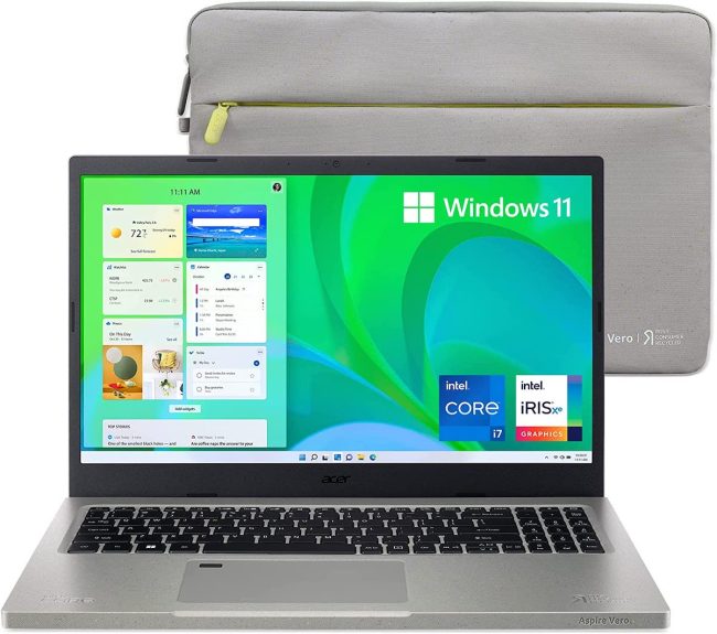 Acer Aspire Vero AV15-51-7617 Green PC - back to school deals