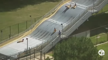 Detroit’s Infamous ‘Giant Slide’ Reopens, Launching And Bouncing Riders At Insane Rates Of Speed