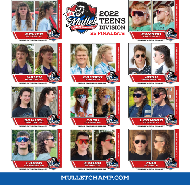 Finalists For USA Mullet Championships teen