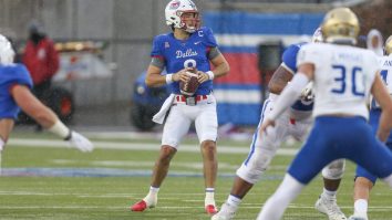 Fans Joke That SMU Will Have Trouble Scoring After A Bizarre Bubble Formed On Their Field Following Heavy Rain