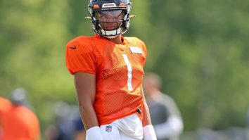 Fans Joke That The Bears Are In Midseason Form After Seeing Justin Fields Airmail A Wide Open Receiver On An Easy TD Pass