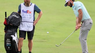Fans Creid, ‘Play It As It Lies’ After Max Homa Hit A Shot That Landed Perfectly On A Golf Cart