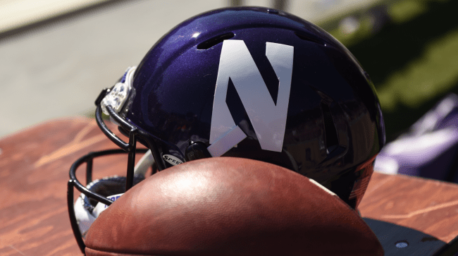 Northwestern Unveils Special Helmet Logo Design For Ireland Game