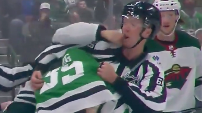NHL Linesman Gets Punched In The Face While Breaking Up Fight (Video)