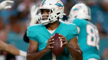 Tua Tagovailoa’s First Pass of the 2022 Season Was Embarrassingly Bad, Misses Wide Open Tyreek Hill