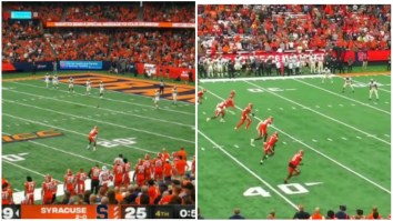 Purdue-Syracuse Game Featured Two Of The Most Bizarre Kickoffs You’ll Ever See In The Final Minute Of Game
