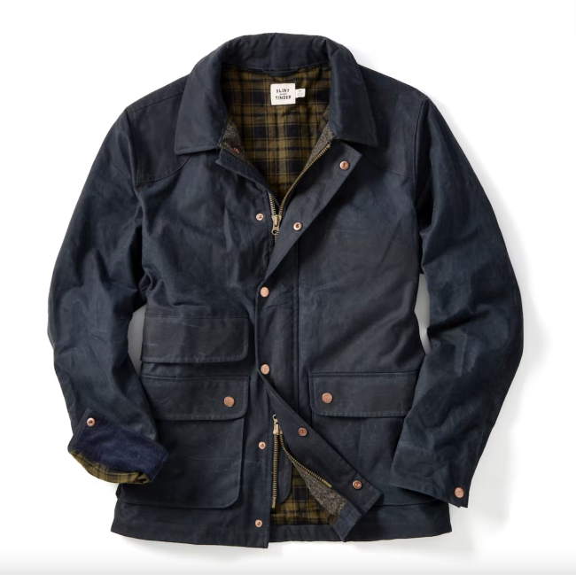 Flint and Tinder Flannel Lined Waxed Hudson Jacket on sale at Huckberry