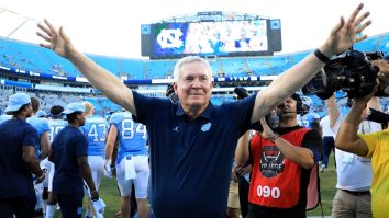 UNC’s Mack Brown Caught Locker Room Dancing Again And Delivers A Line That Needs To Be Put On A T-Shirt