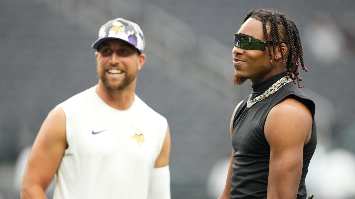 Justin Jefferson & Adam Thielen Griddy Dance WHT