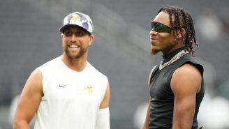 Justin Jefferson Can’t Help But Laugh At Adam Thielen’s Attempt At the Griddy Ahead Of Vikings-Eagles Game