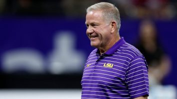 Brian Kelly Hilariously Dunks On Himself After Showing Up Late To His LSU Presser