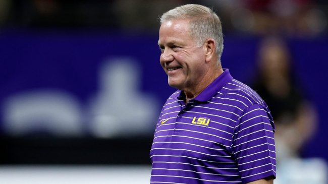 Brian Kelly Dunks On Himself After Showing Up Late To His LSU Presser