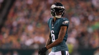 Eagles Show DeVonta Smith Respect In The Most Hilarious Way As He Erupts On Commanders Defense