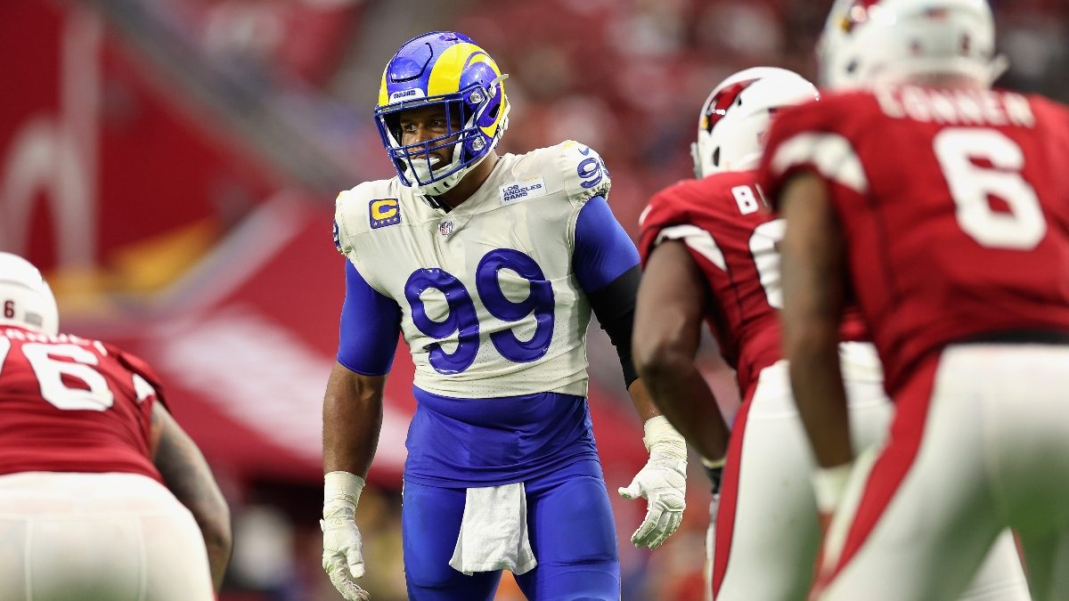 Aaron Donald reacts to making history with 100th sack