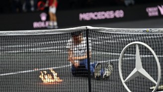 Protester Lit His Arm On Fire In The Middle Of A Laver Cup Tennis Match