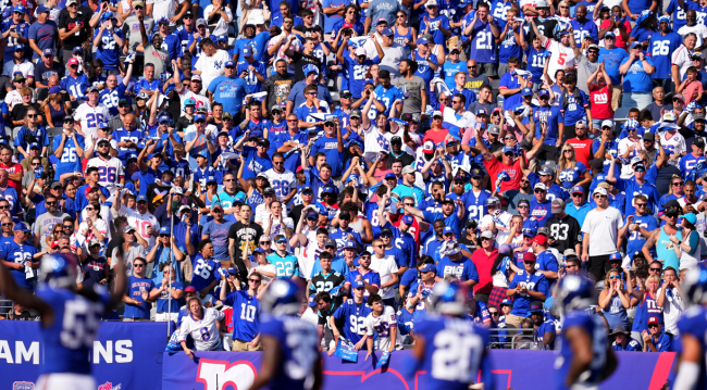 Sad Giants Fan With Entire Head Painted Blue Becomes Latest NFL Meme