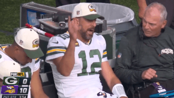 Fox Cameras Show An Angry Aaron Rodgers Getting Heated While Talking To Packers Coach On Sideline