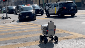 Food Delivery Robot Invades Active Crime Scene In L.A. To Complete A Job (Video)