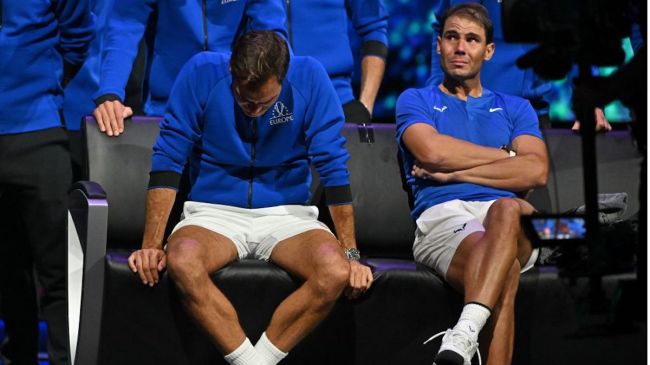 Roger Federer And Rafa Nadal Cry At The Lavar Cup (VIDEO)