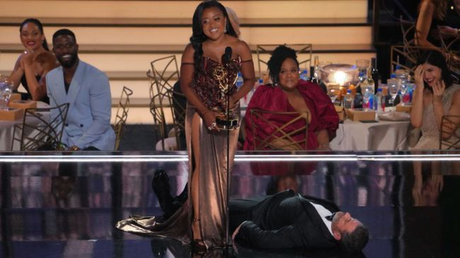 Fans Hated Jimmy Kimmel's Bit During Quinta Brunson's Emmys Speech