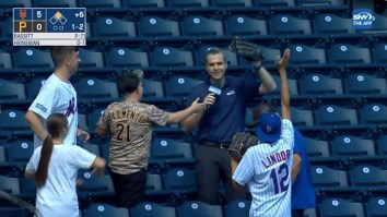 Mets’ Sideline Reporter Hilariously Spars With A Fan Over Ownership Of A Foul Ball Live On-Air