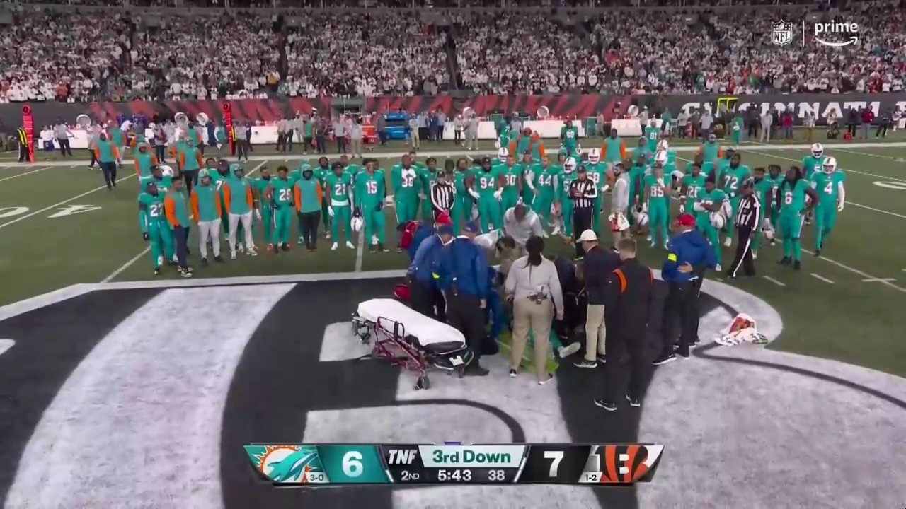 Dolphins QB Tua Tagovailoa carried off field after brutal hit