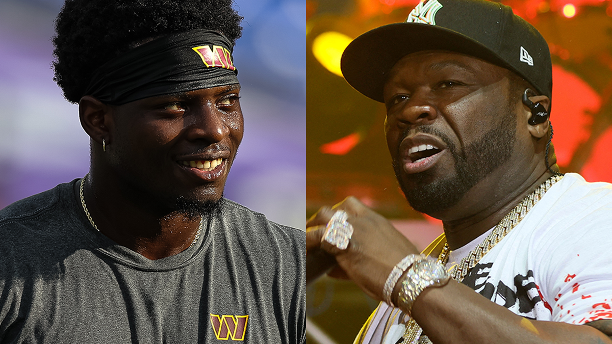 50 Cent Shouts Out Brian Robinson After Commanders Rookie Takes Field to  'Many Men' Six Weeks After Being Shot