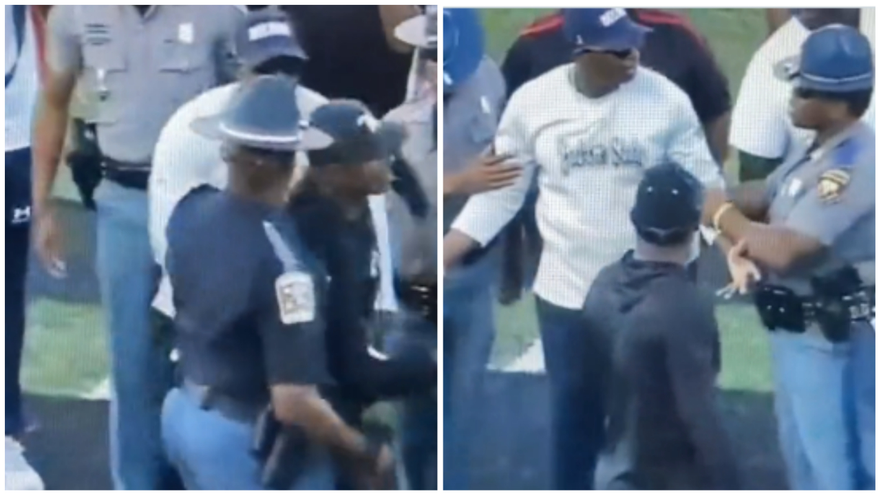 Deion Sanders And Eddie Robinson Jr. Get Heated During Postgame