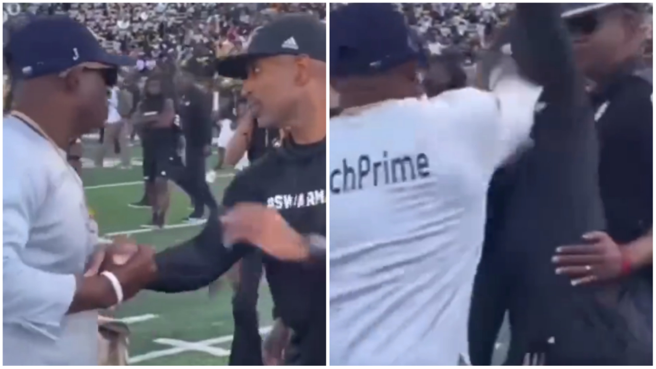New Angle Shows Deion Sanders Shoving Eddie Robinson Jr. For Walking