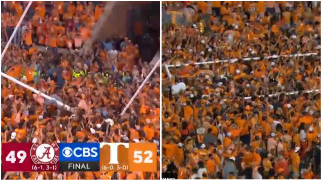 Tennessee Fans Tear Down Goalpost, Escort It Out Of The Stadium After