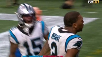 Panthers’ DJ Moore Penalized For Taking Off Helmet During TD, Ends Up Costing Team The Game After They Missed Xtra Point