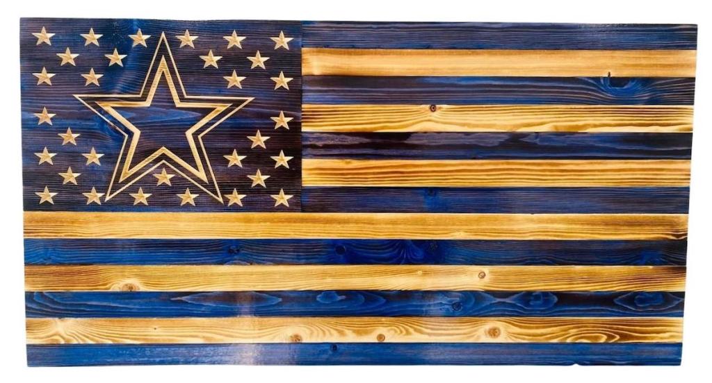 Wooden Flag - best gifts for dallas cowboys fans