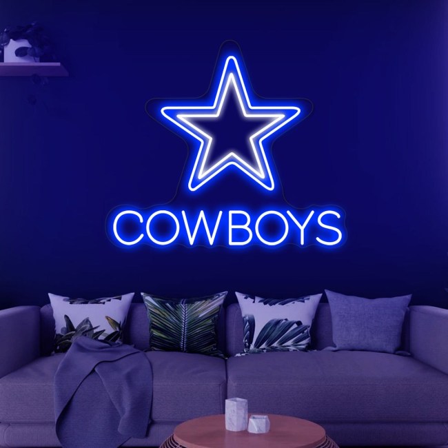 Dallas Cowboys Neon Sign - best gifts for dallas cowboys fans