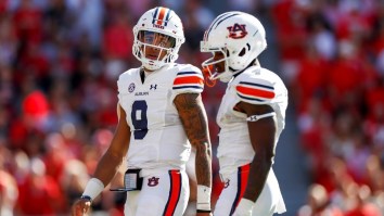 Auburn Teammates Tank Bigsby And Robby Ashford Have To Be Separated After Sideline Fight Against Ole Miss
