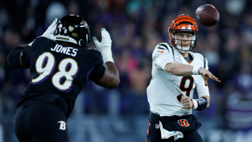 Fans Troll Cincy O-Line After Video Shows A Jumpy Joe Burrow Being Spooked In His Press Conference