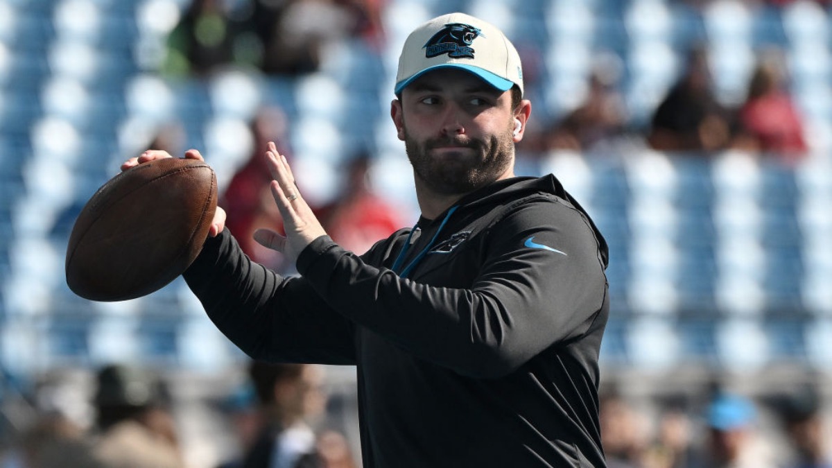 Mayfield unsure how Panthers handle 'looming question' at QB