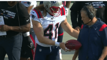 Pats Rookie Tried To Gift Bill Belichick Ball During Game And Belichick Ruthlessly Turned Him Down