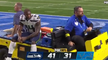 DK Metcalf Was Carted Off The Field To Poop And Fans Had Jokes